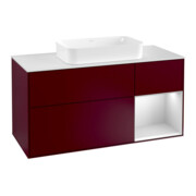 V&B Waschtischunterschrank Finion 120cm, Pl wh. m, Reg re wh. m Lac, Peo m