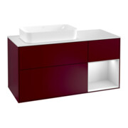 V&B Waschtischunterschrank Finion 120cm, Pl wh. m, Reg re wh. m Lac, Peo m