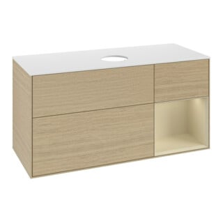V&B Waschtischunterschrank Finion 120cm, Pl wh. m, Reg si Gr m Lac, Oa ven