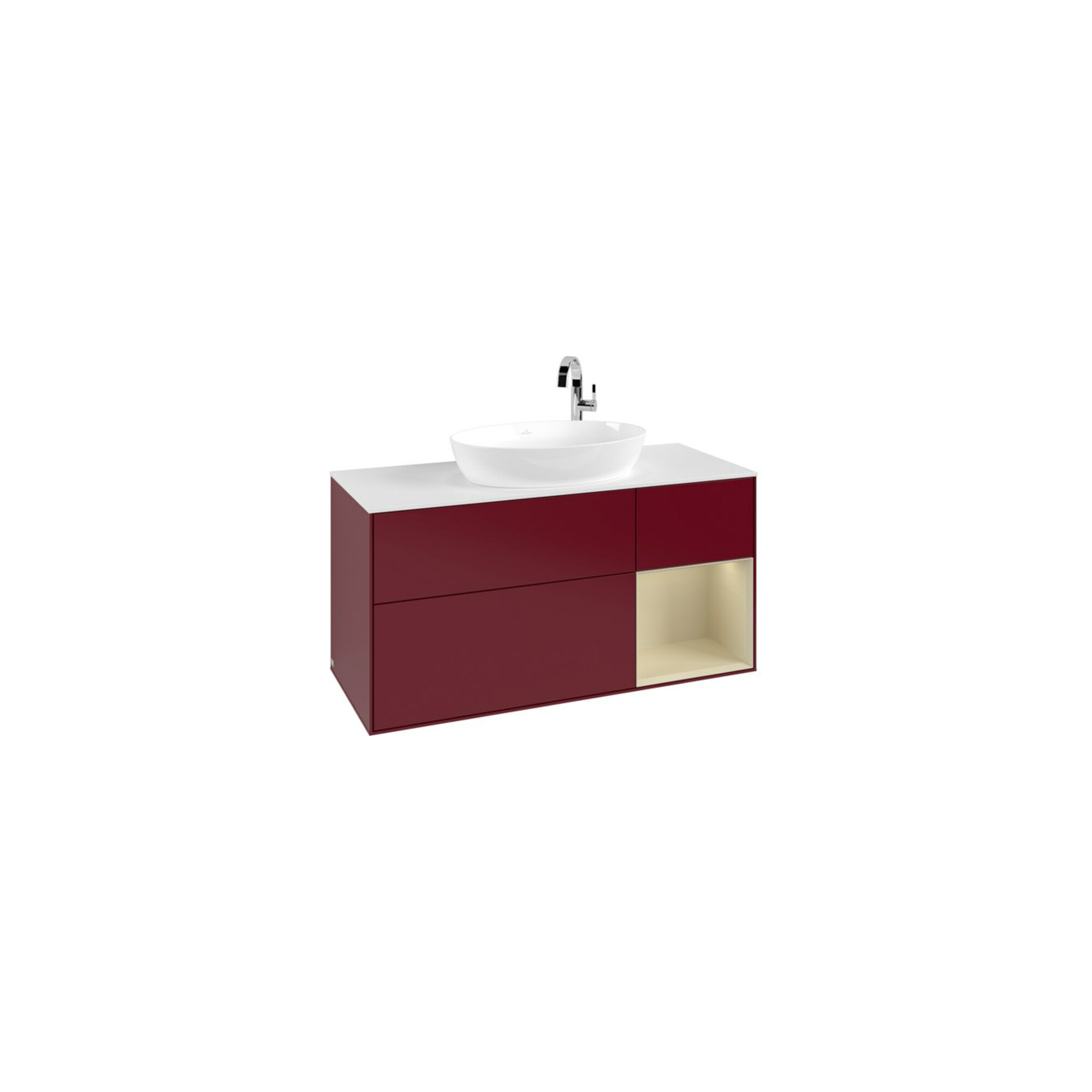 V&B Waschtischunterschrank Finion 120cm, Pl wh. m, Reg si Gr m Lac, Peo m ; Villeroy & Boch