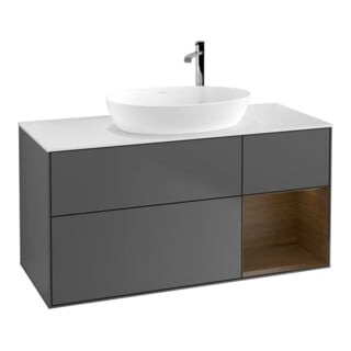 V&B Waschtischunterschrank Finion 120cm, Pl wh. m, Reg wal ven, Anthrac. m