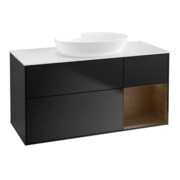 V&B Waschtischunterschrank Finion 120cm, Pl wh. m, Reg wal ven, bla m Lac