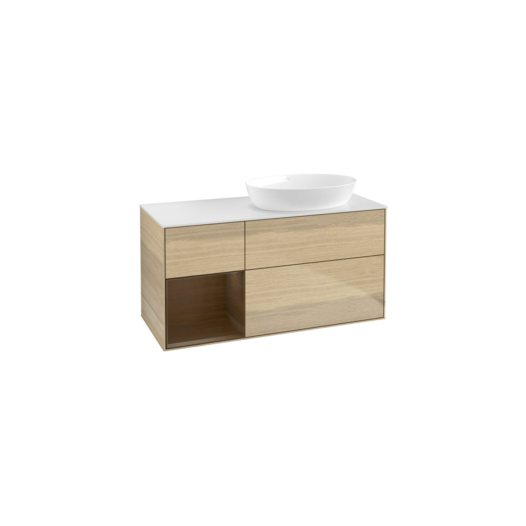 V&B Waschtischunterschrank Finion 120cm, Pl wh. m, Reg wal ven, Oa ven ; Villeroy & Boch