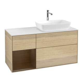 V&B Waschtischunterschrank Finion 120cm, Pl wh. m, Reg wal ven, Oa ven