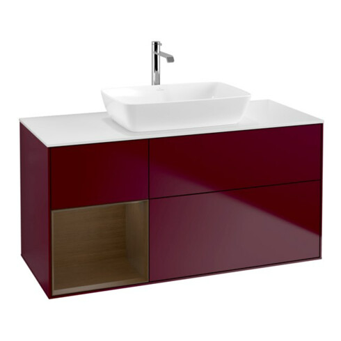 V&B Waschtischunterschrank Finion 120cm, Pl wh. m, Reg wal ven, Peo m