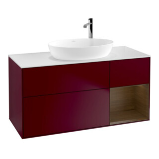 V&B Waschtischunterschrank Finion 120cm, Pl wh. m, Reg wal ven, Peo m