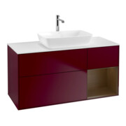 V&B Waschtischunterschrank Finion 120cm, Pl wh. m, Reg wal ven, Peo m