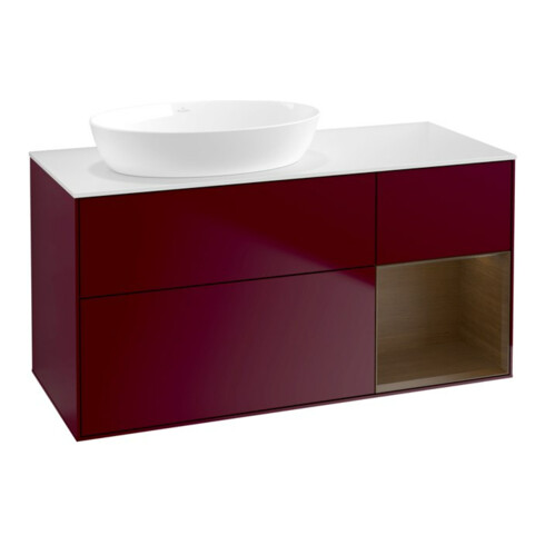 V&B Waschtischunterschrank Finion 120cm, Pl wh. m, Reg wal ven, Peo m