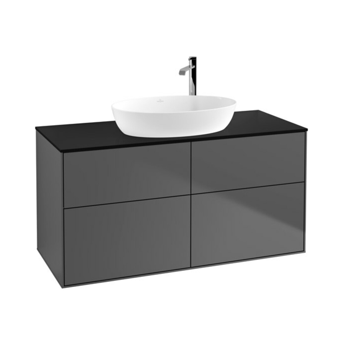 V&B Waschtischunterschrank Finion 120x60,3cm, Abd.-Pl. bla m, Anthrac. m