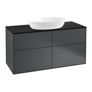 V&B Waschtischunterschrank Finion 120x60,3cm, Abd.-Pl. bla m, md bl. m Lac