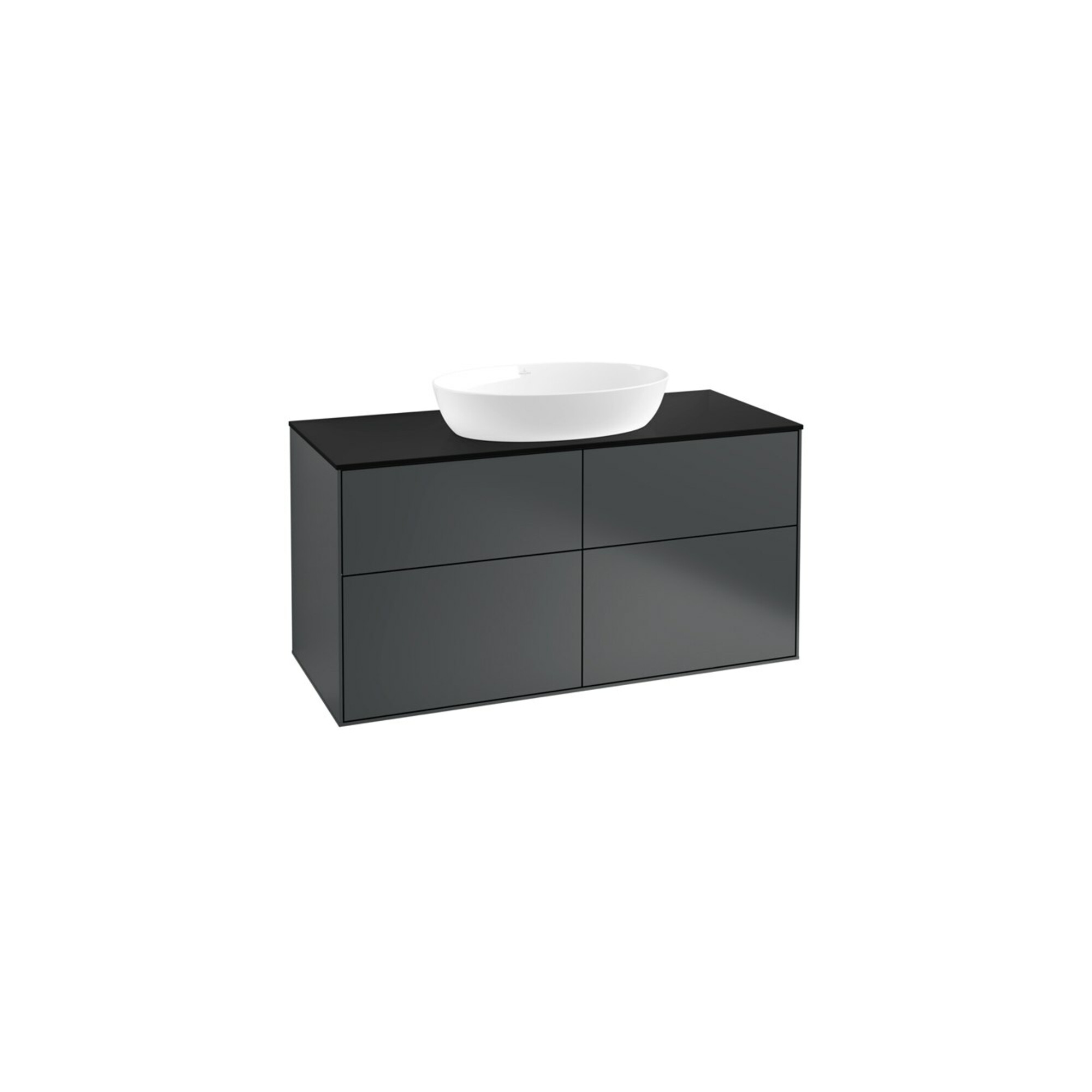 V&B Waschtischunterschrank Finion 120x60,3cm, Abd.-Pl. bla m, md bl. m Lac ; Villeroy & Boch