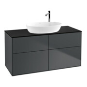 V&B Waschtischunterschrank Finion 120x60,3cm, Abd.-Pl. bla m, md bl. m Lac