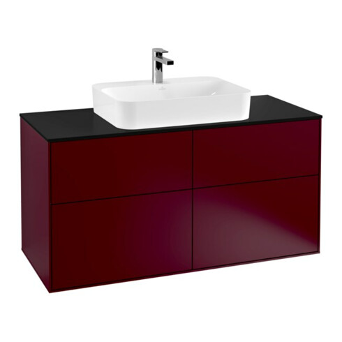 V&B Waschtischunterschrank Finion 120x60,3cm, Abd.-Pl. bla m, Peony Matt