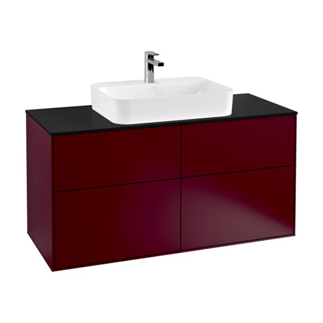 V&B Waschtischunterschrank Finion 120x60,3cm, Abd.-Pl. bla m, Peony Matt