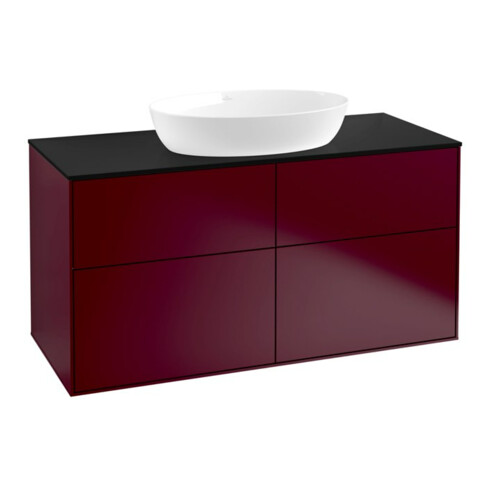 V&B Waschtischunterschrank Finion 120x60,3cm, Abd.-Pl. bla m, Peony Matt
