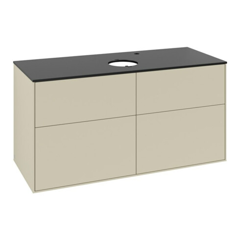 V&B Waschtischunterschrank Finion 120x60,3cm, Abd.-Pl. bla m, si Gr m Lac