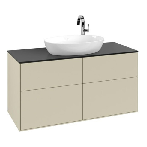 V&B Waschtischunterschrank Finion 120x60,3cm, Abd.-Pl. bla m, si Gr m Lac