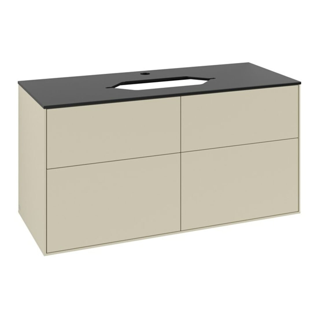 V&B Waschtischunterschrank Finion 120x60,3cm, Abd.-Pl. bla m, si Gr m Lac