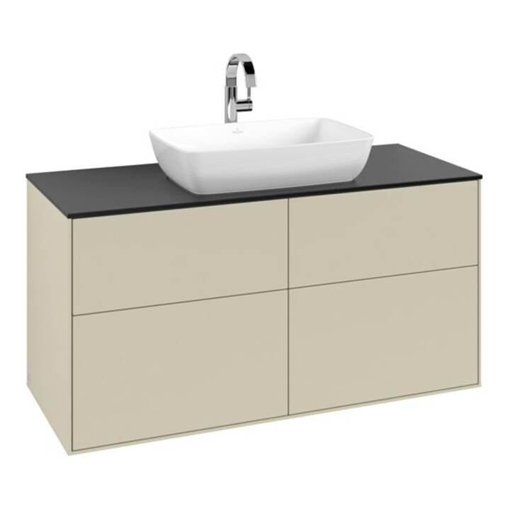 V&B Waschtischunterschrank Finion 120x60,3cm, Abd.-Pl. bla m, si Gr m Lac