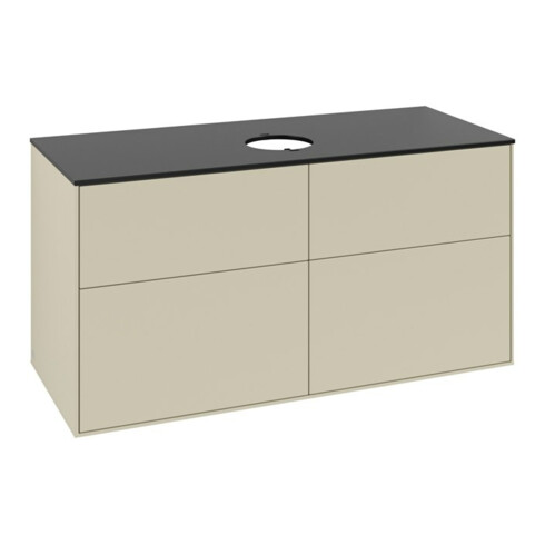 V&B Waschtischunterschrank Finion 120x60,3cm, Abd.-Pl. bla m, si Gr m Lac