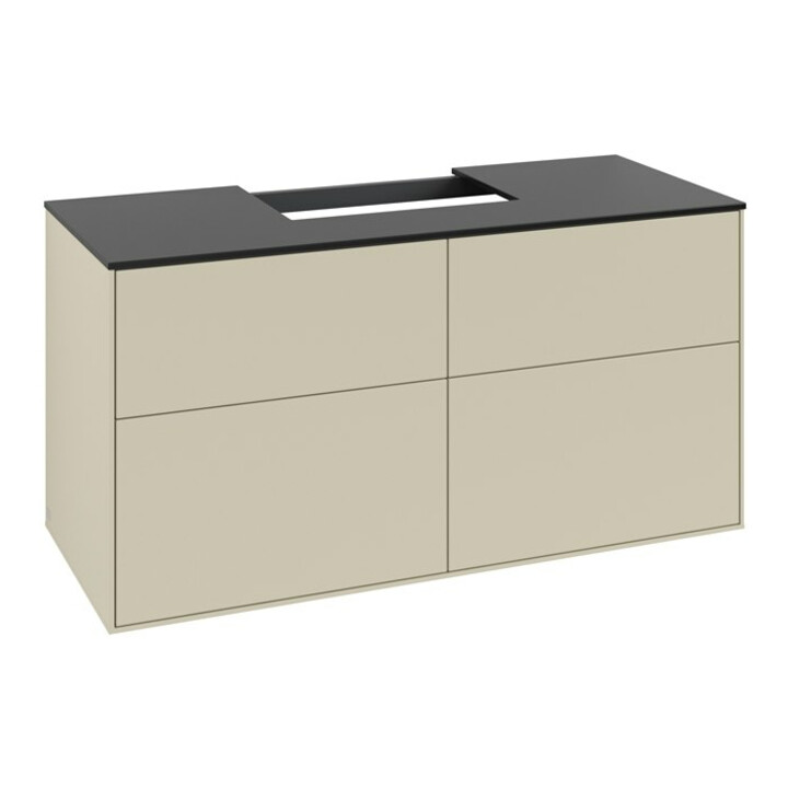 V&B Waschtischunterschrank Finion 120x60,3cm, Abd.-Pl. bla m, si Gr m Lac