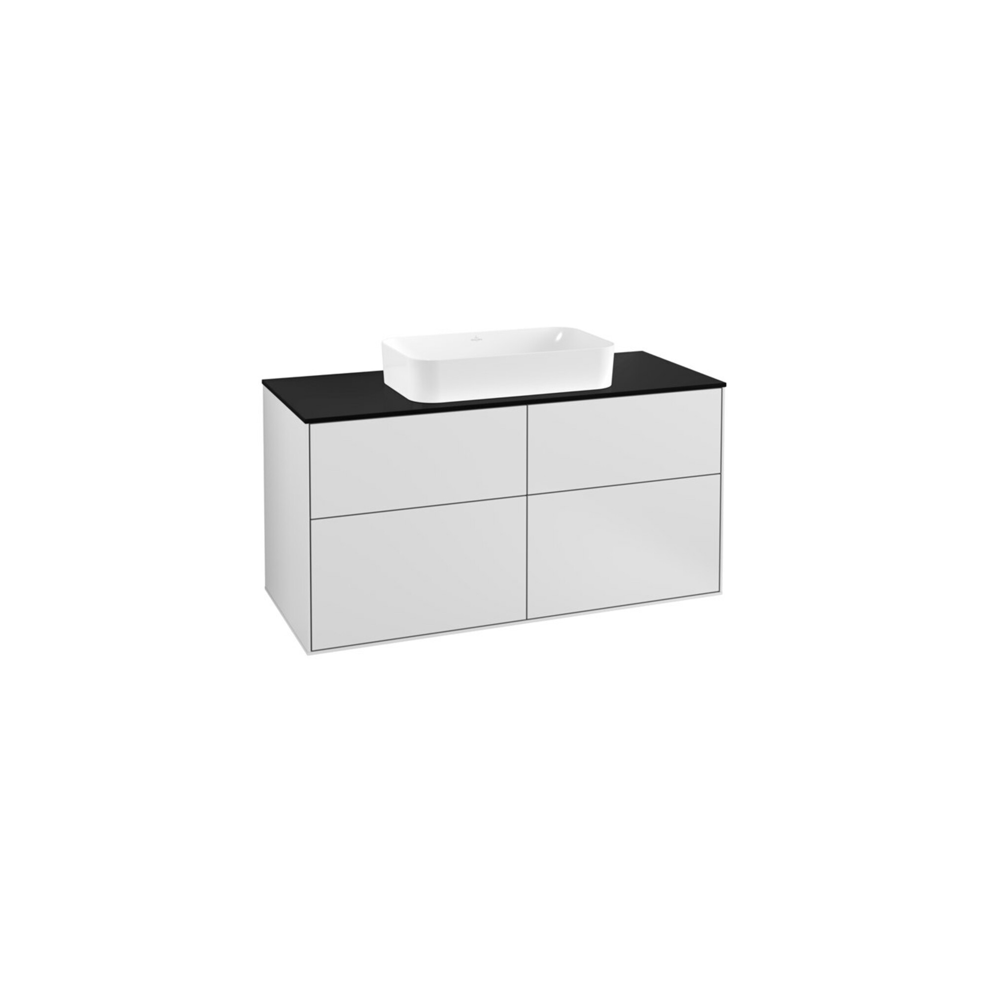 V&B Waschtischunterschrank Finion 120x60,3cm, Abd.-Pl. bla m, wh. m Lac ; Villeroy & Boch