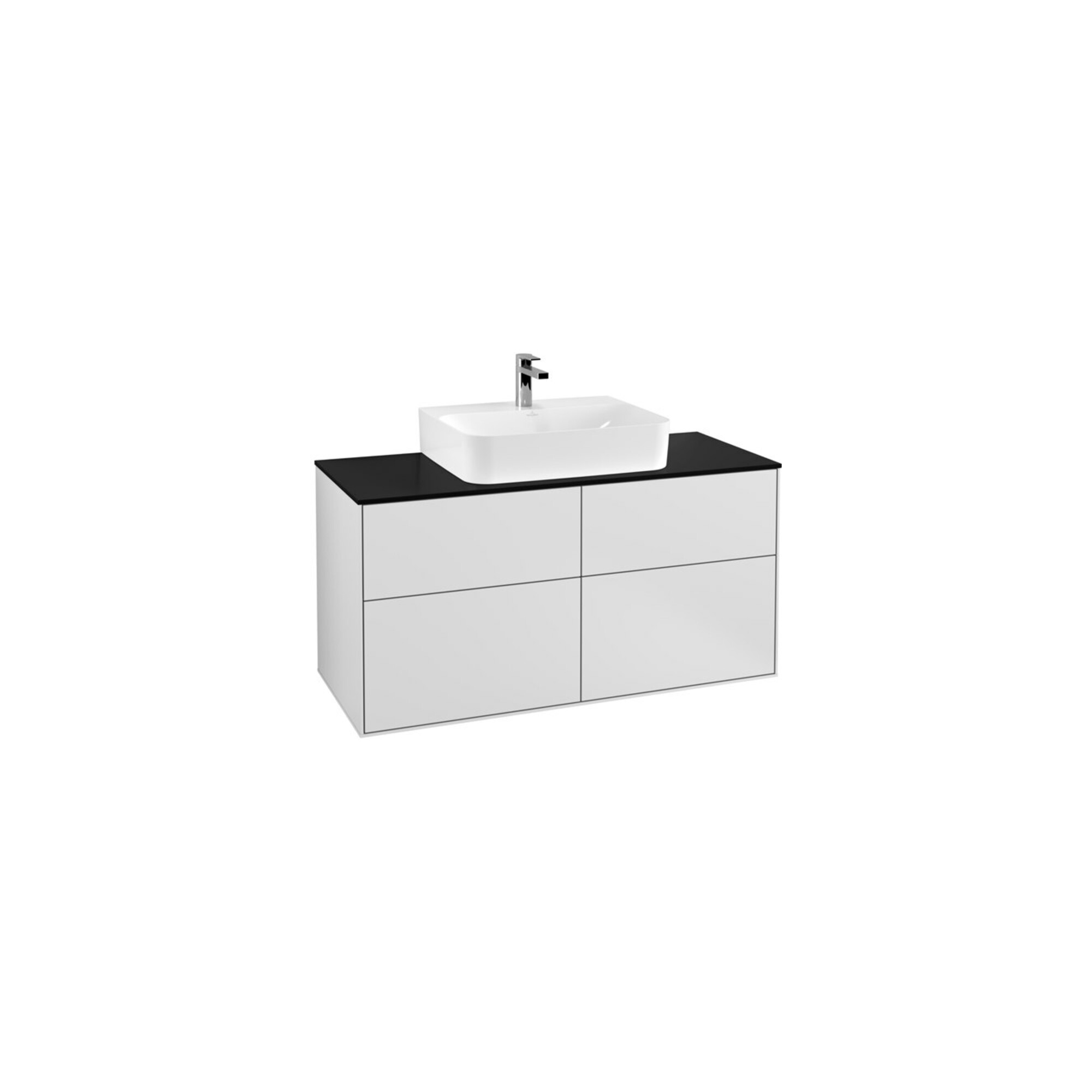 V&B Waschtischunterschrank Finion 120x60,3cm, Abd.-Pl. bla m, wh. m Lac ; Villeroy & Boch
