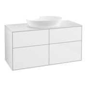 V&B Waschtischunterschrank Finion 120x60,3cm, Abd.-Pl. wh. m, glo wh. Lac