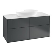 V&B Waschtischunterschrank Finion 120x60,3cm, Abd.-Pl. wh. m, md bl. m Lac