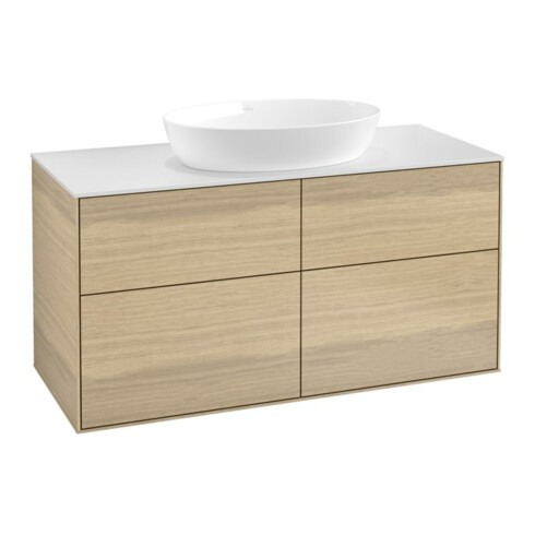 V&B Waschtischunterschrank Finion 120x60,3cm, Abd.-Pl. wh. m, Oak Veneer