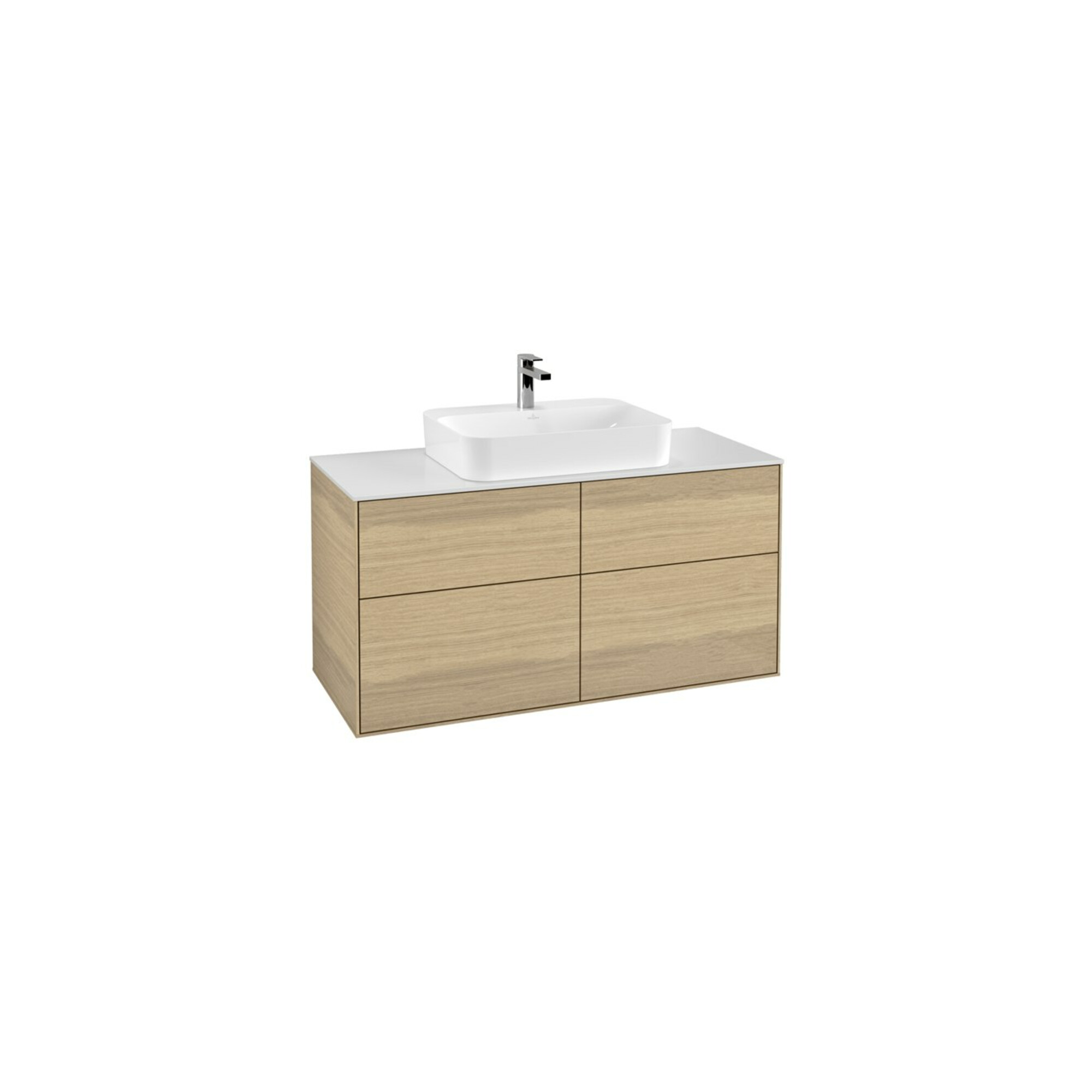 V&B Waschtischunterschrank Finion 120x60,3cm, Abd.-Pl. wh. m, Oak Veneer ; Villeroy & Boch