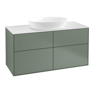 V&B Waschtischunterschrank Finion 120x60,3cm, Abd.-Pl. wh. m, Oli. m Lac