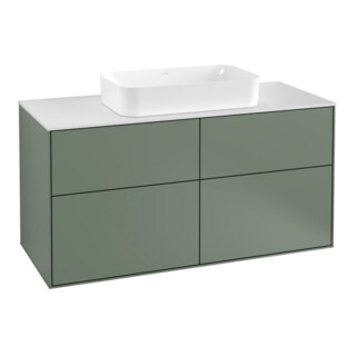 V&B Waschtischunterschrank Finion 120x60,3cm, Abd.-Pl. wh. m, Oli. m Lac