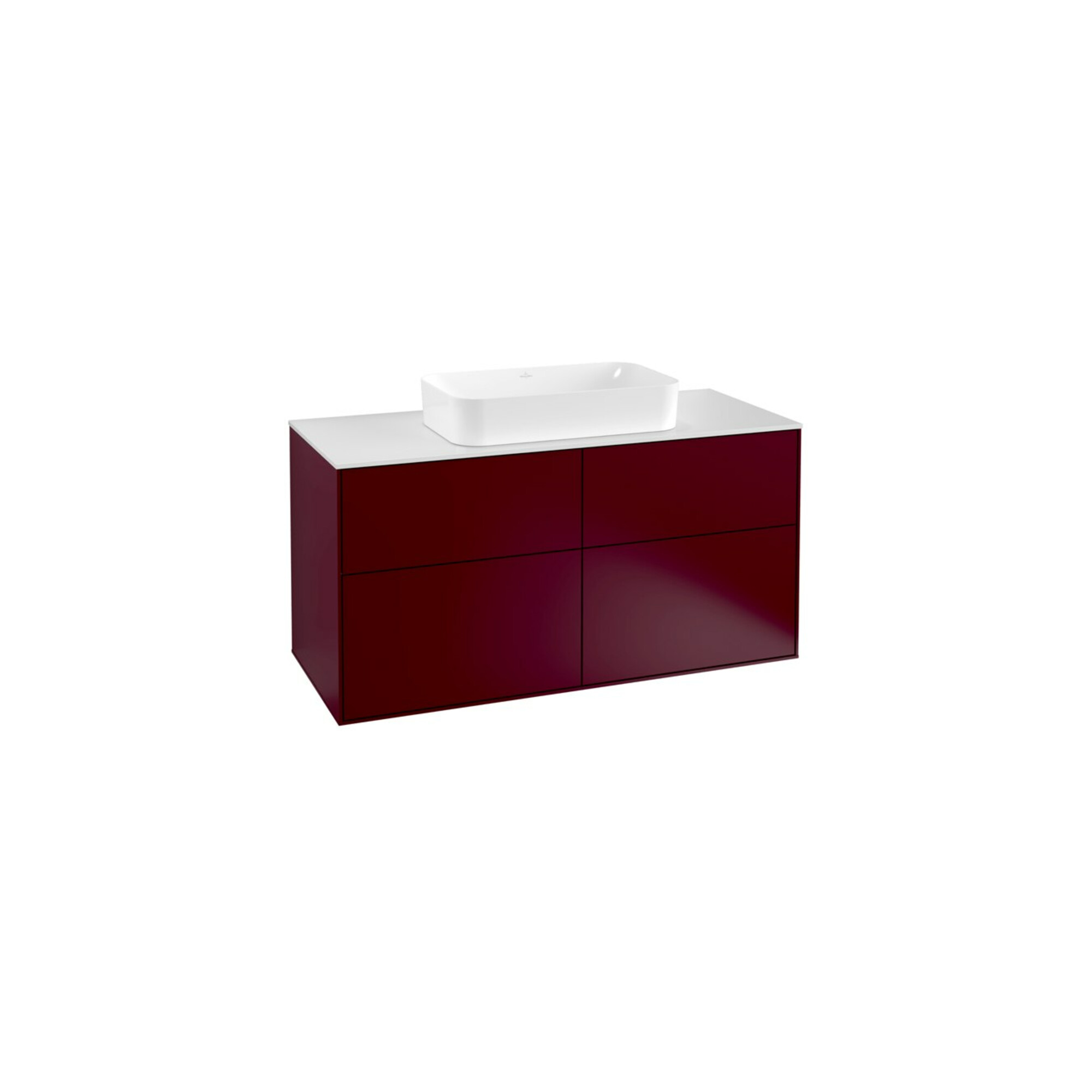 V&B Waschtischunterschrank Finion 120x60,3cm, Abd.-Pl. wh. m, Peony Matt ; Villeroy & Boch
