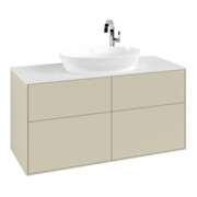 V&B Waschtischunterschrank Finion 120x60,3cm, Abd.-Pl. wh. m, si Gr m Lac