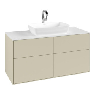 V&B Waschtischunterschrank Finion 120x60,3cm, Abd.-Pl. wh. m, si Gr m Lac
