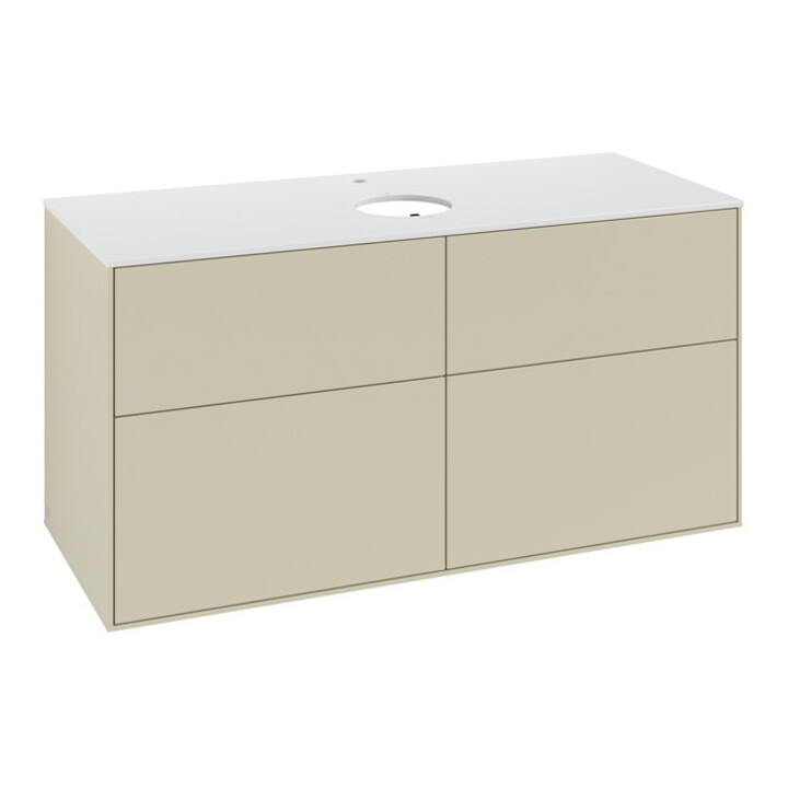 V&B Waschtischunterschrank Finion 120x60,3cm, Abd.-Pl. wh. m, si Gr m Lac