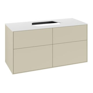 V&B Waschtischunterschrank Finion 120x60,3cm, Abd.-Pl. wh. m, si Gr m Lac