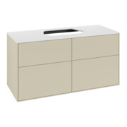 V&B Waschtischunterschrank Finion 120x60,3cm, Abd.-Pl. wh. m, si Gr m Lac