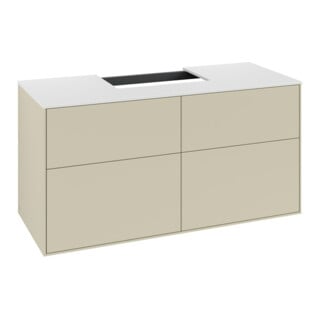 V&B Waschtischunterschrank Finion 120x60,3cm, Abd.-Pl. wh. m, si Gr m Lac