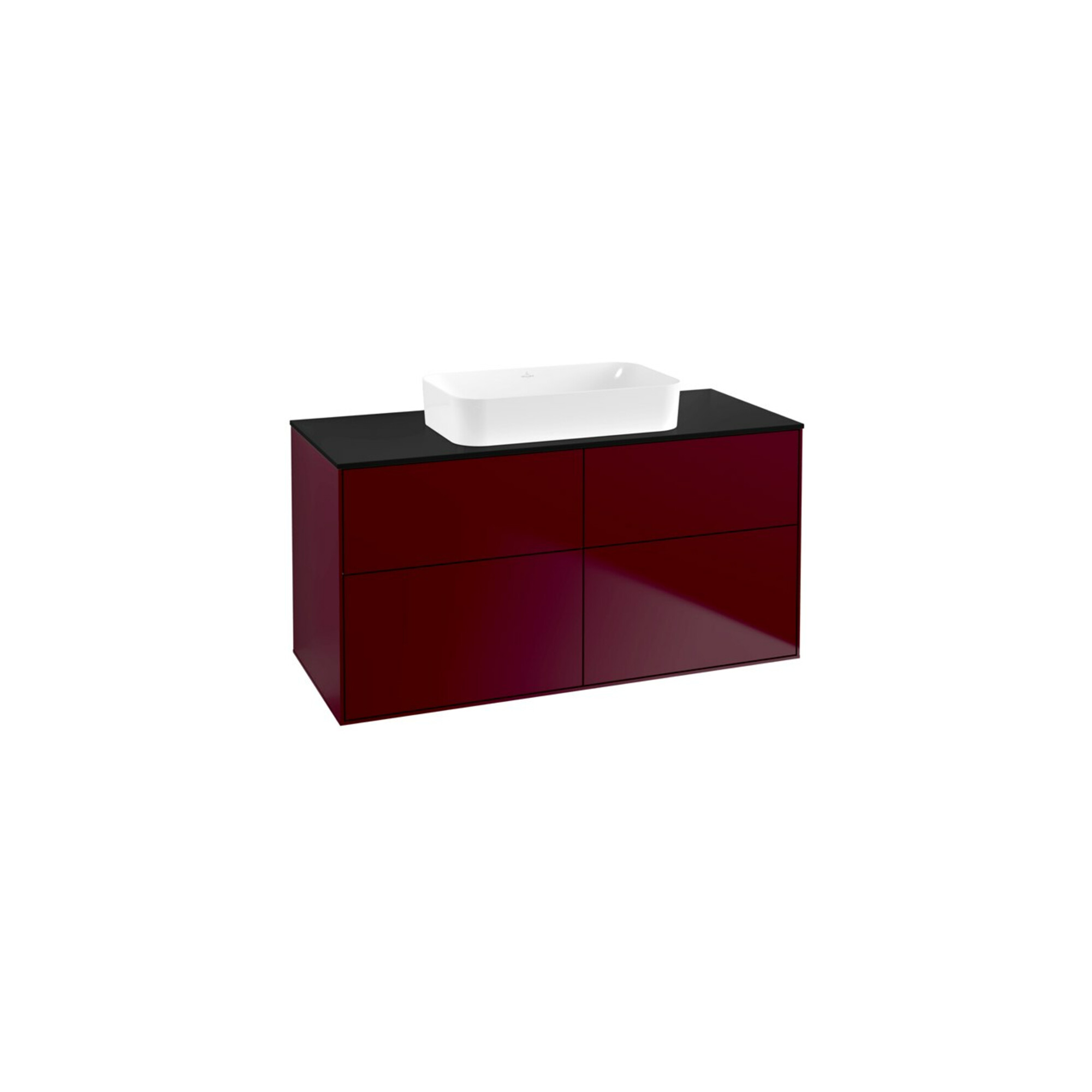 V&B Waschtischunterschrank Finion 120x60,3x50,1cm, Gl. bla m, Peony Matt ; Villeroy & Boch
