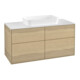 V&B Waschtischunterschrank Finion 120x60,3x50,1cm, Gl. wh. m, Oak Veneer-1