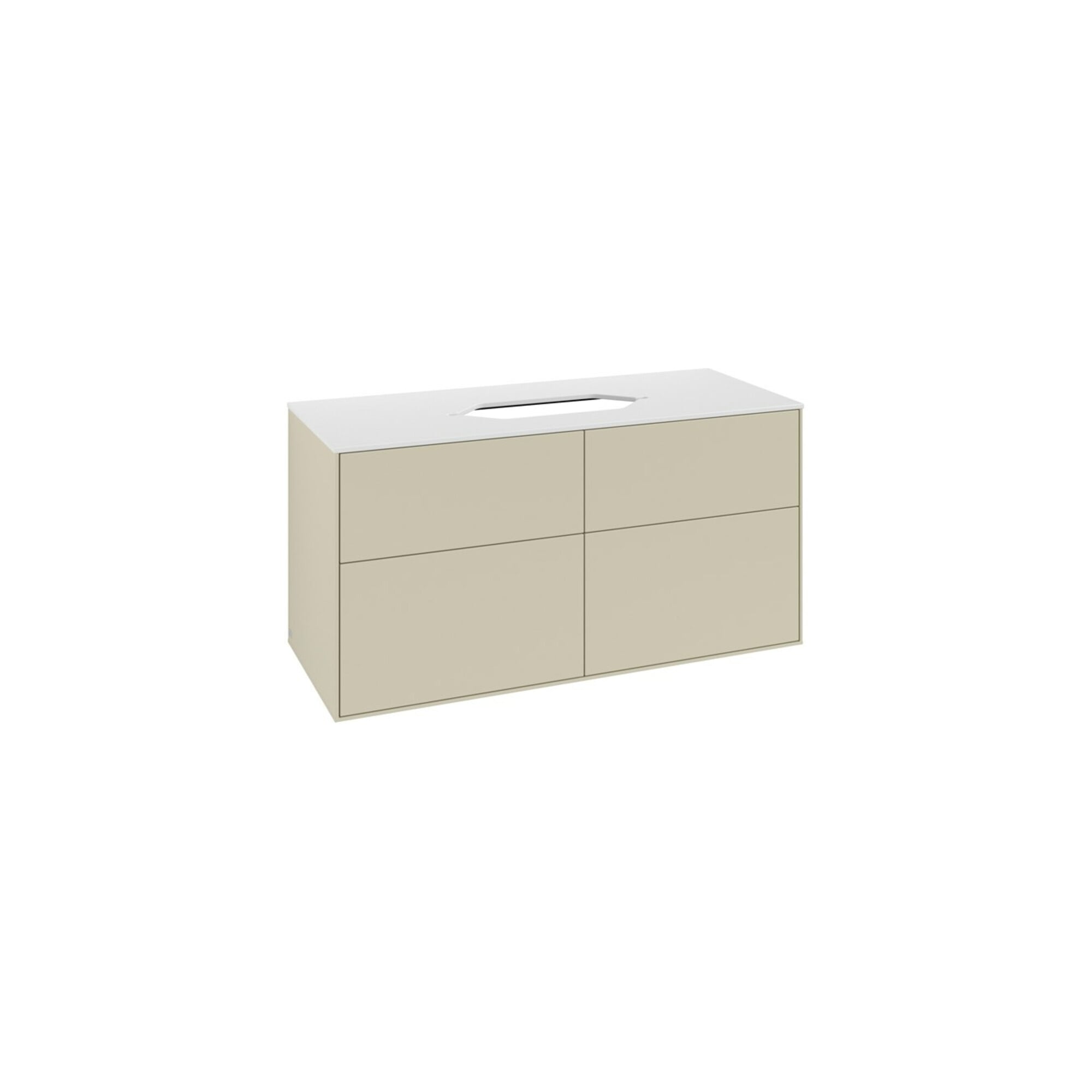 V&B Waschtischunterschrank Finion 120x60,3x50,1cm, Gl. wh. m, si Gr m Lac ; Villeroy & Boch