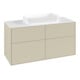 V&B Waschtischunterschrank Finion 120x60,3x50,1cm, Gl. wh. m, si Gr m Lac