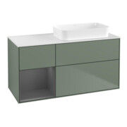 V&B Waschtischunterschrank Finion 120x60 cm, Reg li Anthrac. m, Oli. m Lac