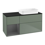 V&B Waschtischunterschrank Finion 120x60 cm, Reg li Anthrac. m, Oli. m Lac