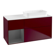 V&B Waschtischunterschrank Finion 120x60 cm, Reg li Anthrac. m, Peony Matt