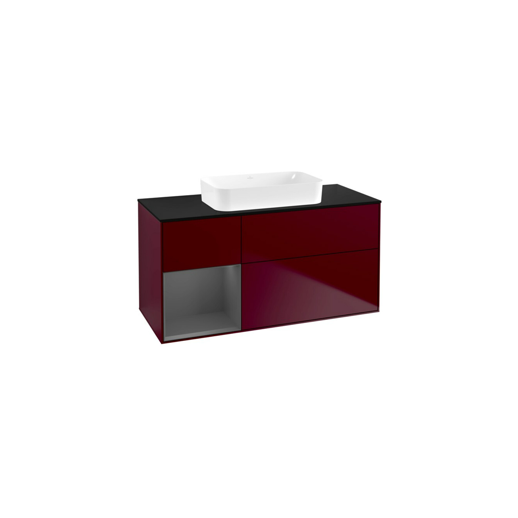 V&B Waschtischunterschrank Finion 120x60 cm, Reg li Anthrac. m, Peony Matt ; Villeroy & Boch