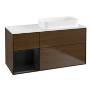 V&B Waschtischunterschrank Finion 120x60 cm, Reg li bla m Lac, wal veneer