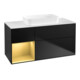 V&B Waschtischunterschrank Finion 120x60 cm, Reg li gol m, bla m lacquer-1